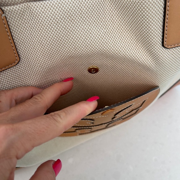 Tory Burch Ella canvas and leather tote - Picture 3 of 6